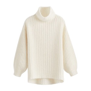 Cuyana Alpaca Uld Turtleneck Trøjer Dame Hvide | LOC2594UJ