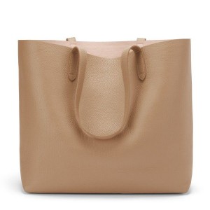 Cuyana Classic Structured Læder Tote Tasker Dame Khaki | PWI2144BH