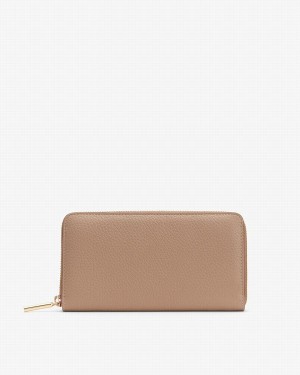 Cuyana Classic Zip Around Pung Dame Khaki Grå | JFU6348MK