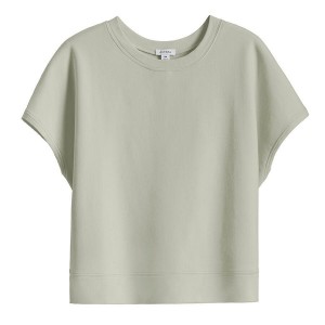 Cuyana French Terry Kort Sleeve Sweatshirts Dame Grøn | GCA5142AL