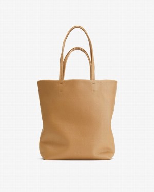 Cuyana Høje Easy Tote Tasker Dame Gul Brune | SVE1263WQ