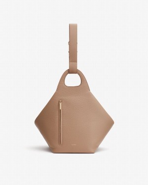 Cuyana Paloma Skuldertasker Dame Khaki | HQY9454MN