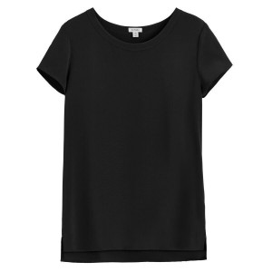 Cuyana Silk High-Low Tee T Shirts Dame Sort | ZNH1160EQ