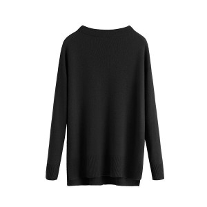 Cuyana Single-Origin Cashmere Funnel Neck Trøjer Dame Sort | YUQ5659CG