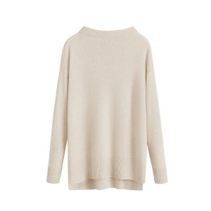 Cuyana Single-Origin Cashmere Funnel Neck Trøjer Dame Hvide | OOT5784EU