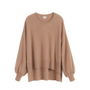 Cuyana Single-Origin Cashmere Open Side Trøjer Dame Brune | PRQ297GJ