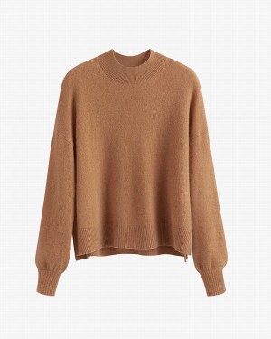 Cuyana Single Origin Cashmere Cropped Trøjer Dame Brune | NEA5598DA