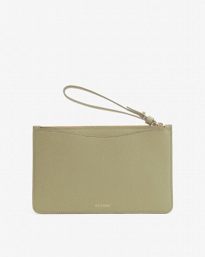 Cuyana Slim Wristlet Pung Dame Grøn | HEN9065LQ