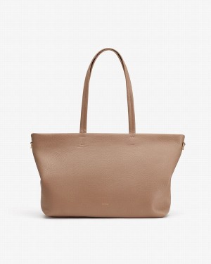 Cuyana Small Easy Lynlås Tote Tasker Dame Khaki | ZLH7529NY