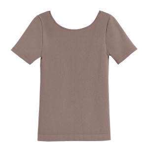 Cuyana Stretch Scoop Neck Tee T Shirts Dame Lysebrune | UIZ6531NZ