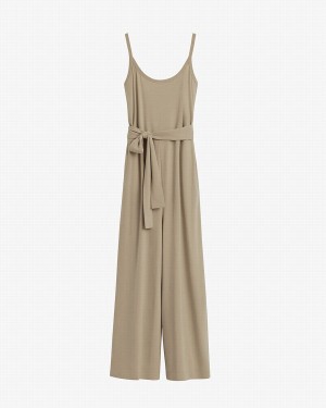 Cuyana V-Back Jumpsuit Dame Grøn | VDD1374LS