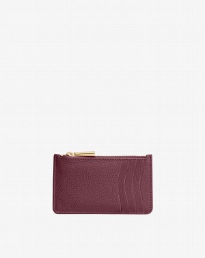 Cuyana Zip Kortholdere Dame Bordeaux | PQP3644XA