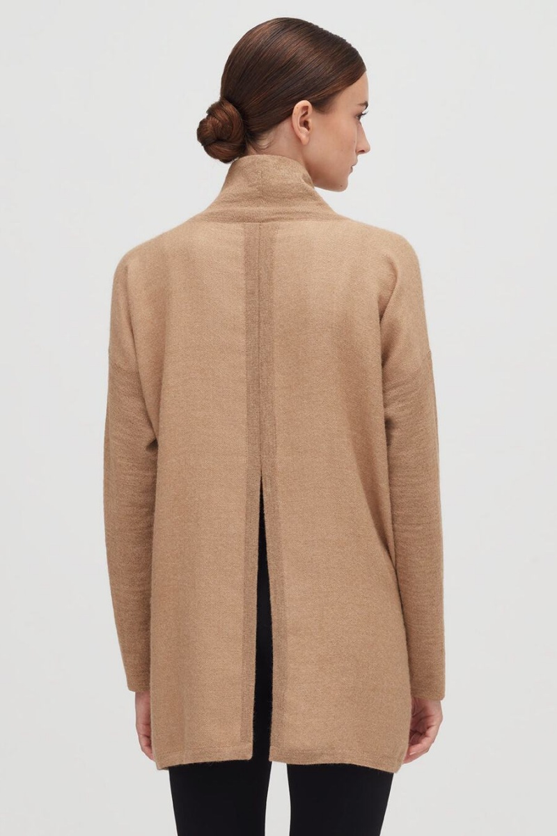 Cuyana Alpaca Open-Back Turtleneck Trøjer Dame Brune | TIM2643TM