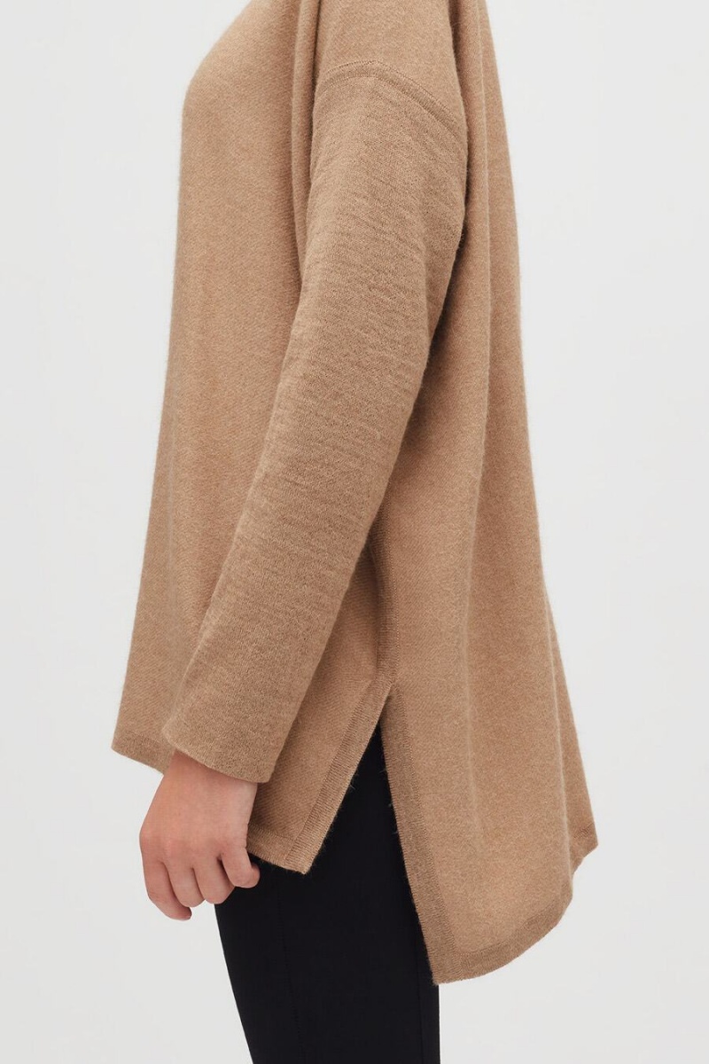 Cuyana Alpaca Open-Back Turtleneck Trøjer Dame Brune | TIM2643TM