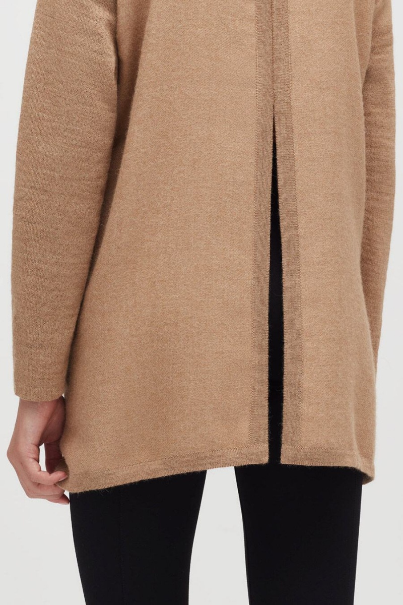 Cuyana Alpaca Open-Back Turtleneck Trøjer Dame Brune | TIM2643TM