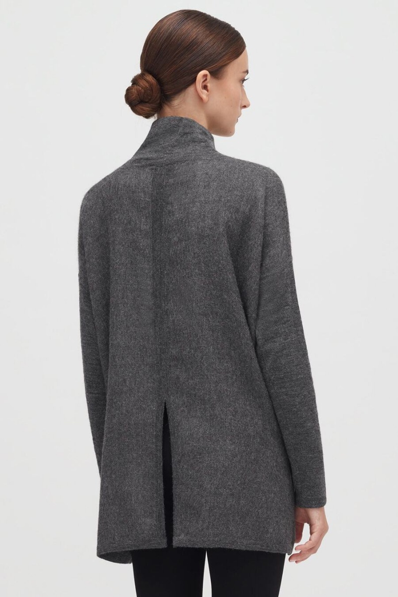 Cuyana Alpaca Open-Back Turtleneck Trøjer Dame Grå | JUZ868NS