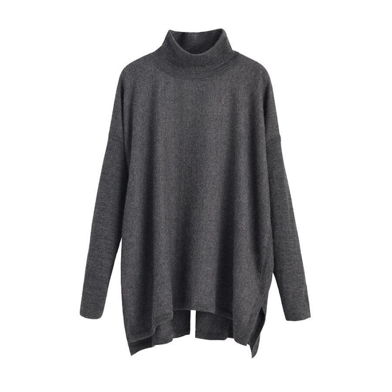 Cuyana Alpaca Open-Back Turtleneck Trøjer Dame Grå | JUZ868NS