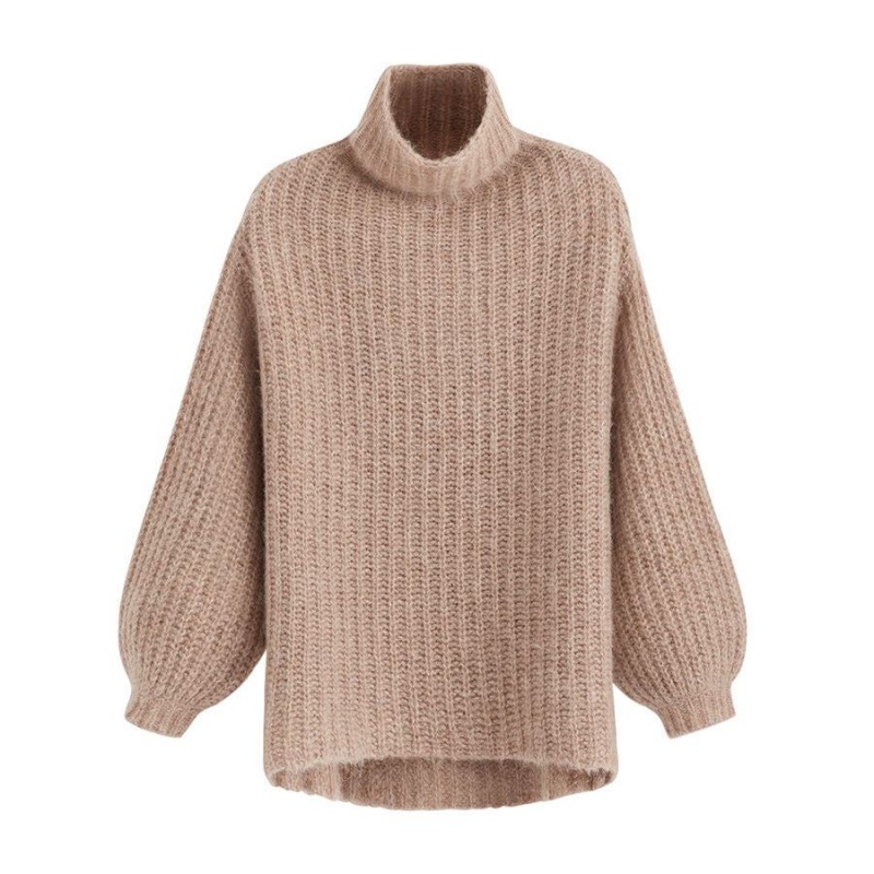 Cuyana Alpaca Uld Turtleneck Trøjer Dame Khaki | CLC8199RZ