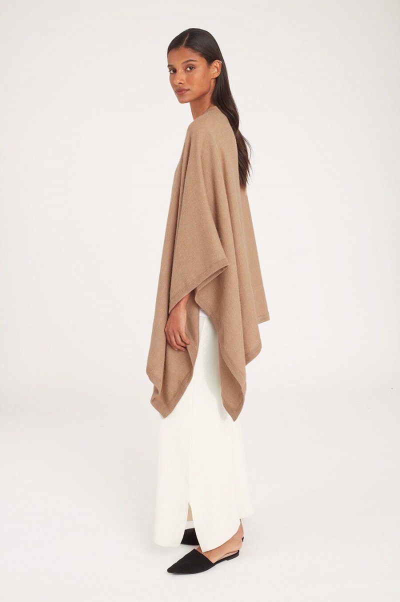 Cuyana Baby Alpaca Square Edge Cape Trøjer Dame Brune | QDD6635GM