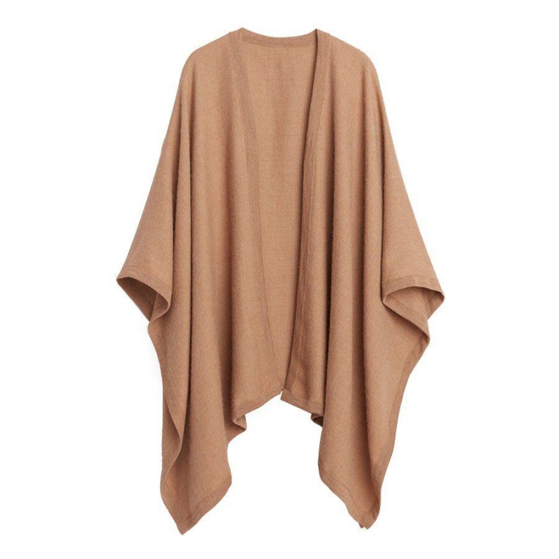 Cuyana Baby Alpaca Square Edge Cape Trøjer Dame Brune | QDD6635GM