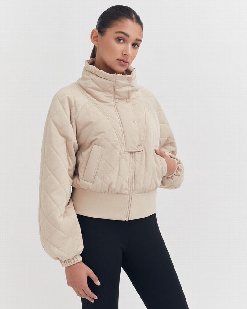 Cuyana Balloon Sleeve Light Puffer Dunjakker Dame Brune | NCO4313XI