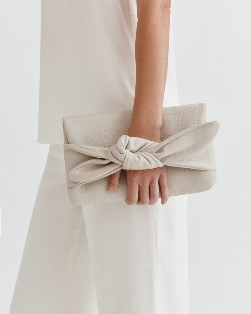 Cuyana Bow Clutch Tasker Dame Hvide | SQW6596DT