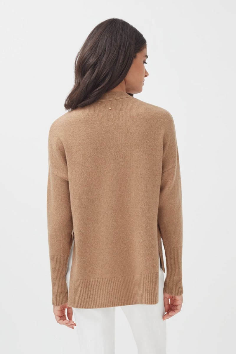 Cuyana Cashmere Soft Wrap Trøjer Dame Brune | PYS965OL