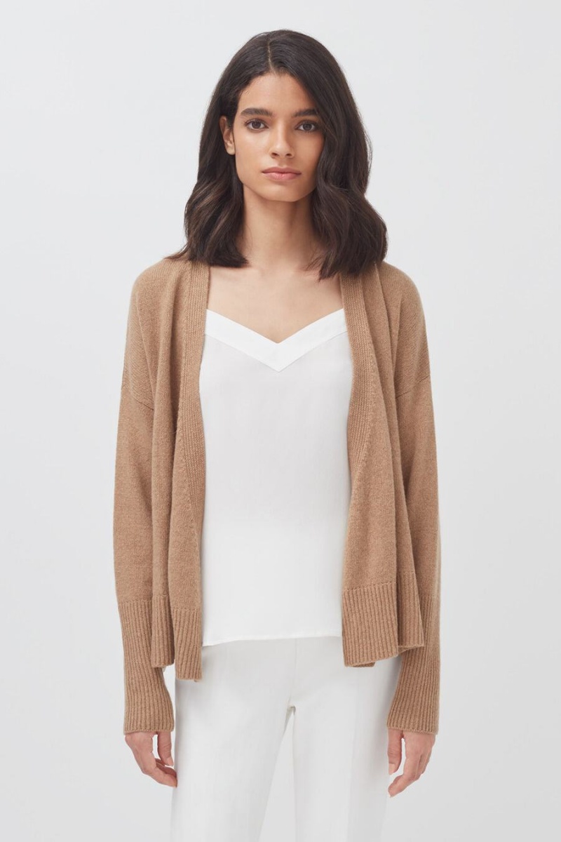 Cuyana Cashmere Soft Wrap Trøjer Dame Brune | PYS965OL