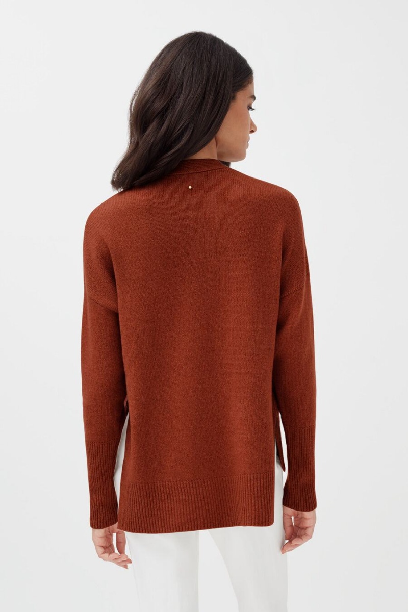 Cuyana Cashmere Soft Wrap Trøjer Dame Mørkeorange | RHE6230FA