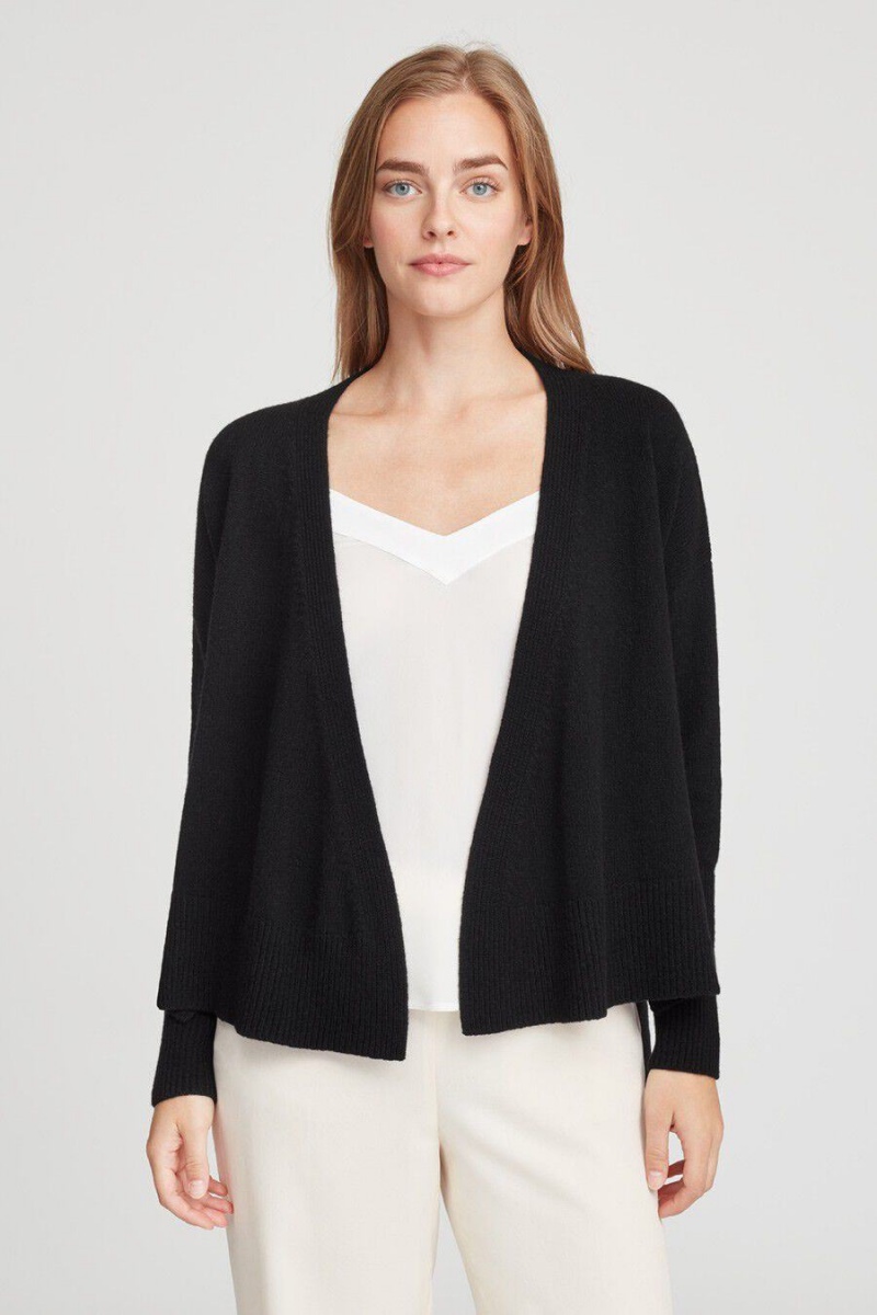 Cuyana Cashmere Soft Wrap Trøjer Dame Sort | MPO4268RZ