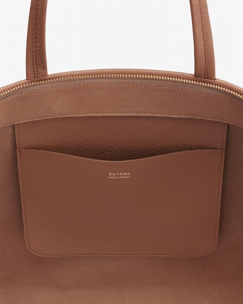 Cuyana Classic Easy Lynlås Tote Tasker Dame Brune | ERB229DD