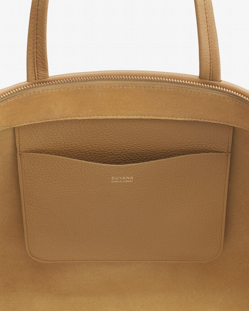 Cuyana Classic Easy Lynlås Tote Tasker Dame Gul Brune | JDZ9264XY