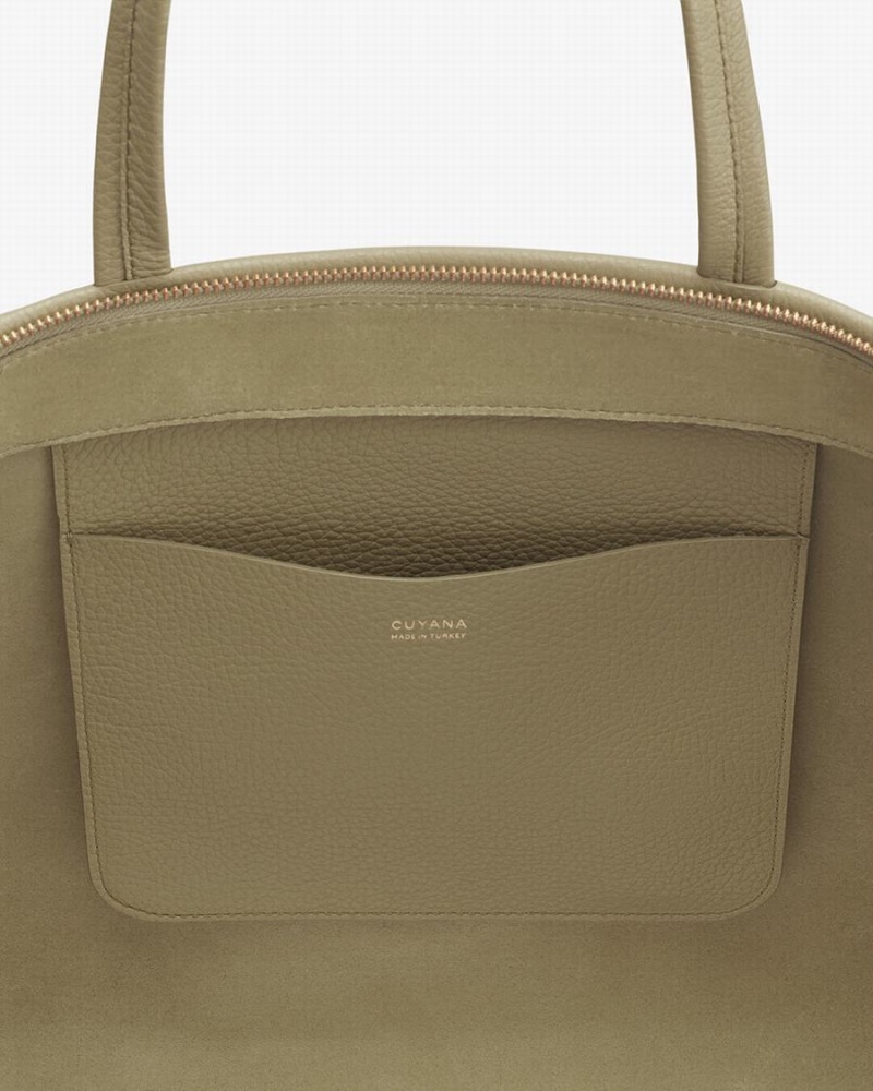 Cuyana Classic Easy Lynlås Tote Tasker Dame Grøn | WQE9541TU