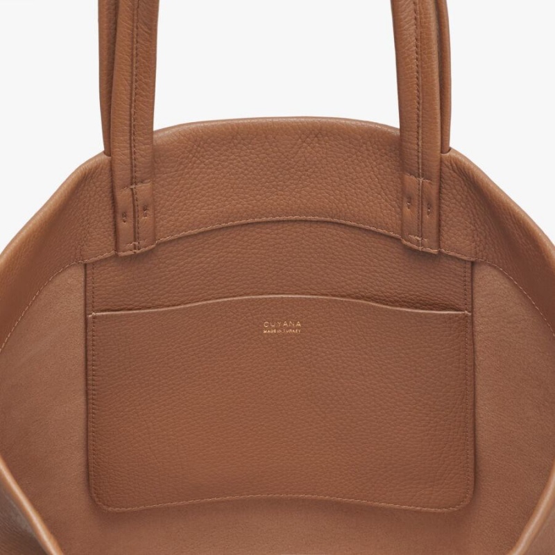 Cuyana Classic Easy Tote Tasker Dame Brune | EQU9940SB