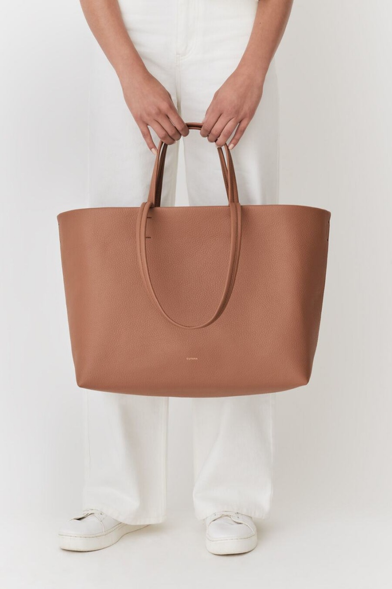 Cuyana Classic Easy Tote Tasker Dame Brune | EQU9940SB