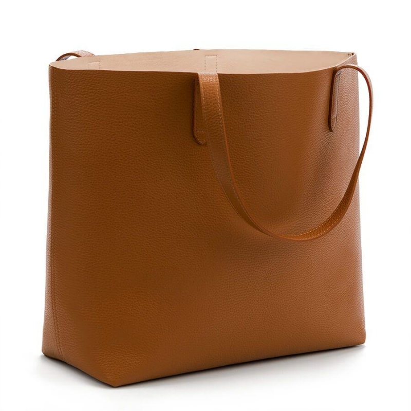 Cuyana Classic Structured Læder Tote Tasker Dame Lyserød | EIG3260YN