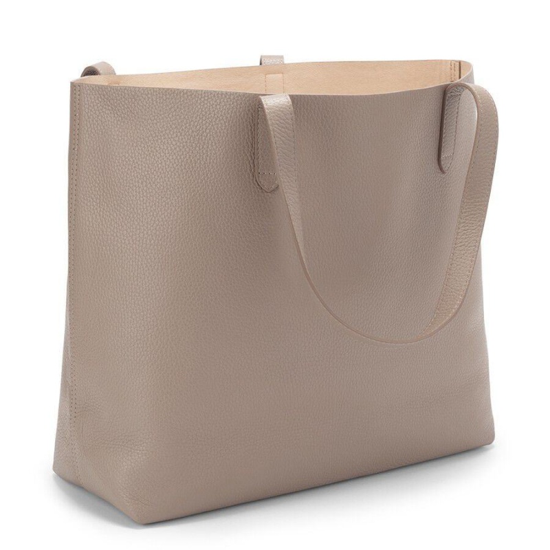 Cuyana Classic Structured Læder Tote Tasker Dame Grå Lyserød | VAX6551RT