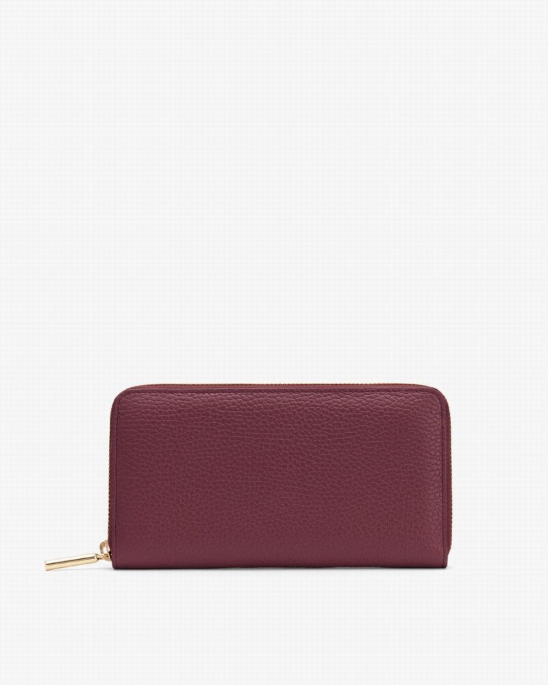 Cuyana Classic Zip Around Pung Dame Bordeaux Lyserød | XPP2814IO