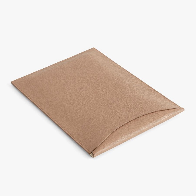 Cuyana Convertible Læder Laptop Taske Dame Khaki | EFW1232RY