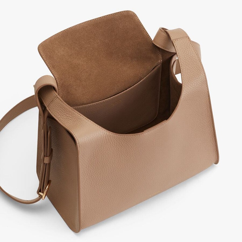 Cuyana Double Loop Skuldertasker Dame Khaki | ABQ3512EN