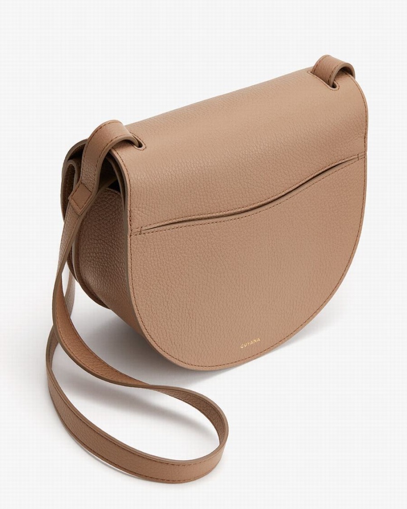 Cuyana Double Moon Sadeltasker Dame Khaki | UWZ2651GB