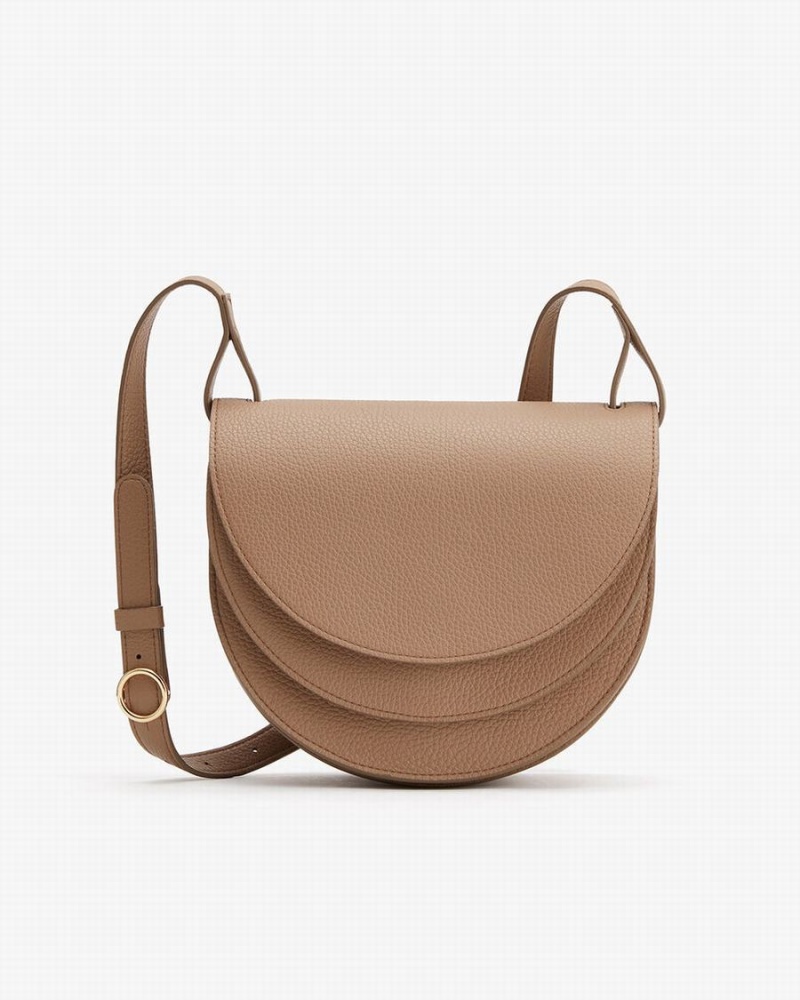 Cuyana Double Moon Sadeltasker Dame Khaki | UWZ2651GB