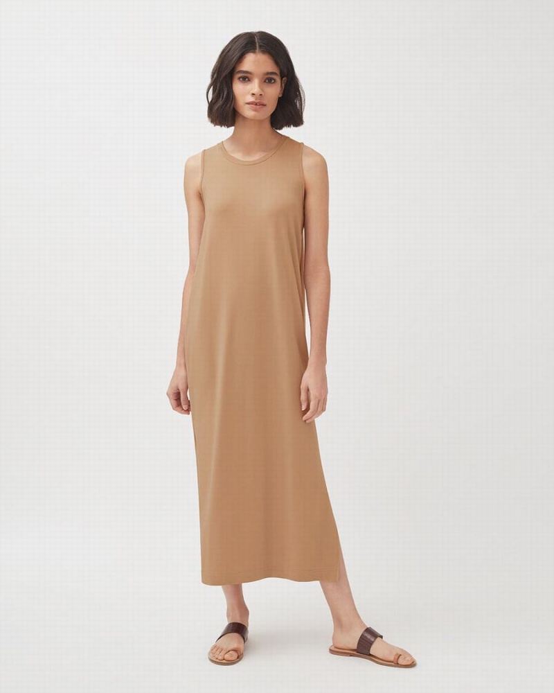 Cuyana Drape-Back Kjole Dame Brune | JOE928JY