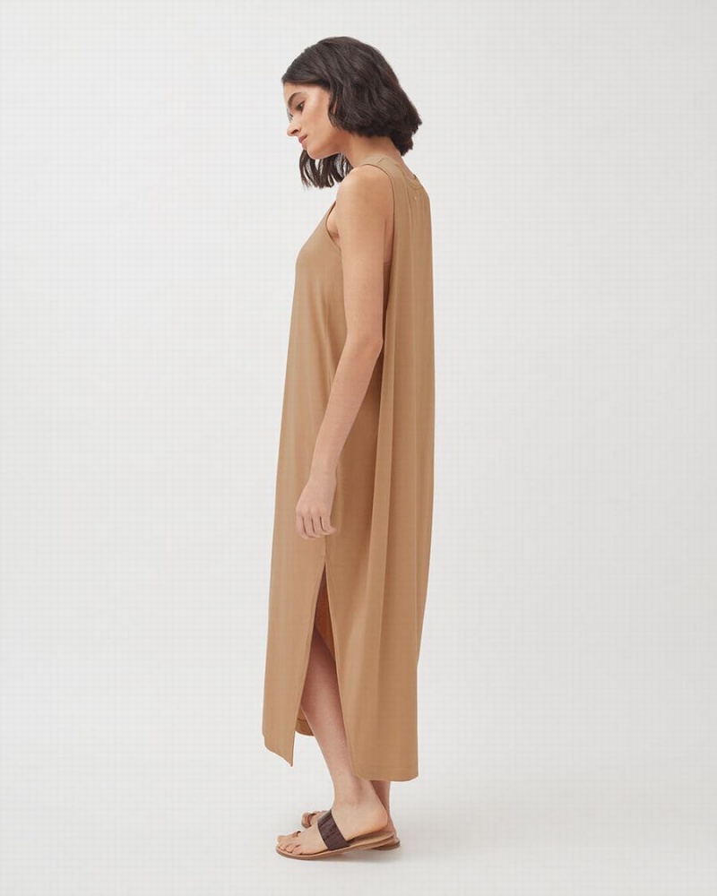 Cuyana Drape-Back Kjole Dame Brune | JOE928JY