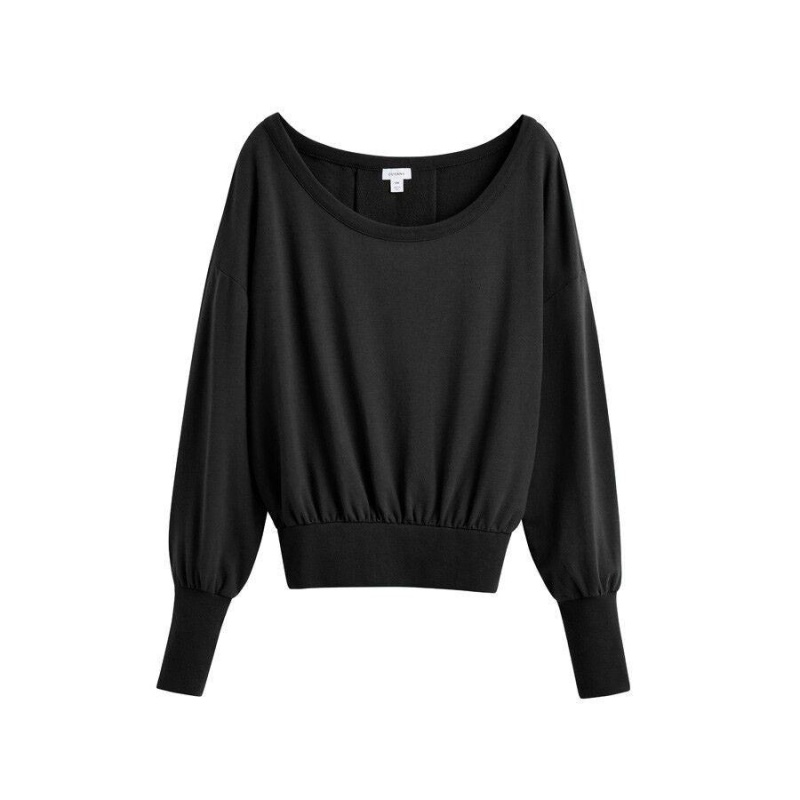 Cuyana French Terry Boatneck Sweatshirts Dame Sort | ABI1549VN