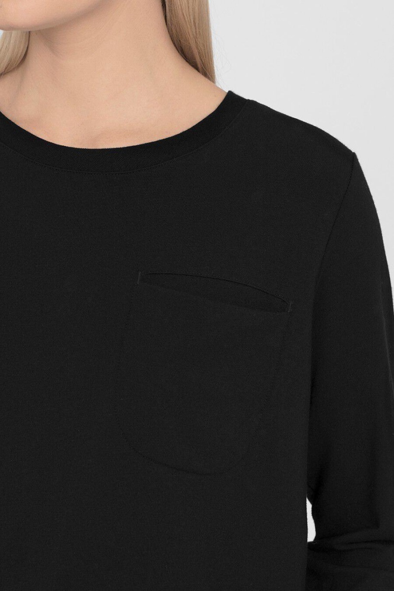 Cuyana French Terry Pleat-Back Sweatshirts Dame Sort | ORF7554DZ