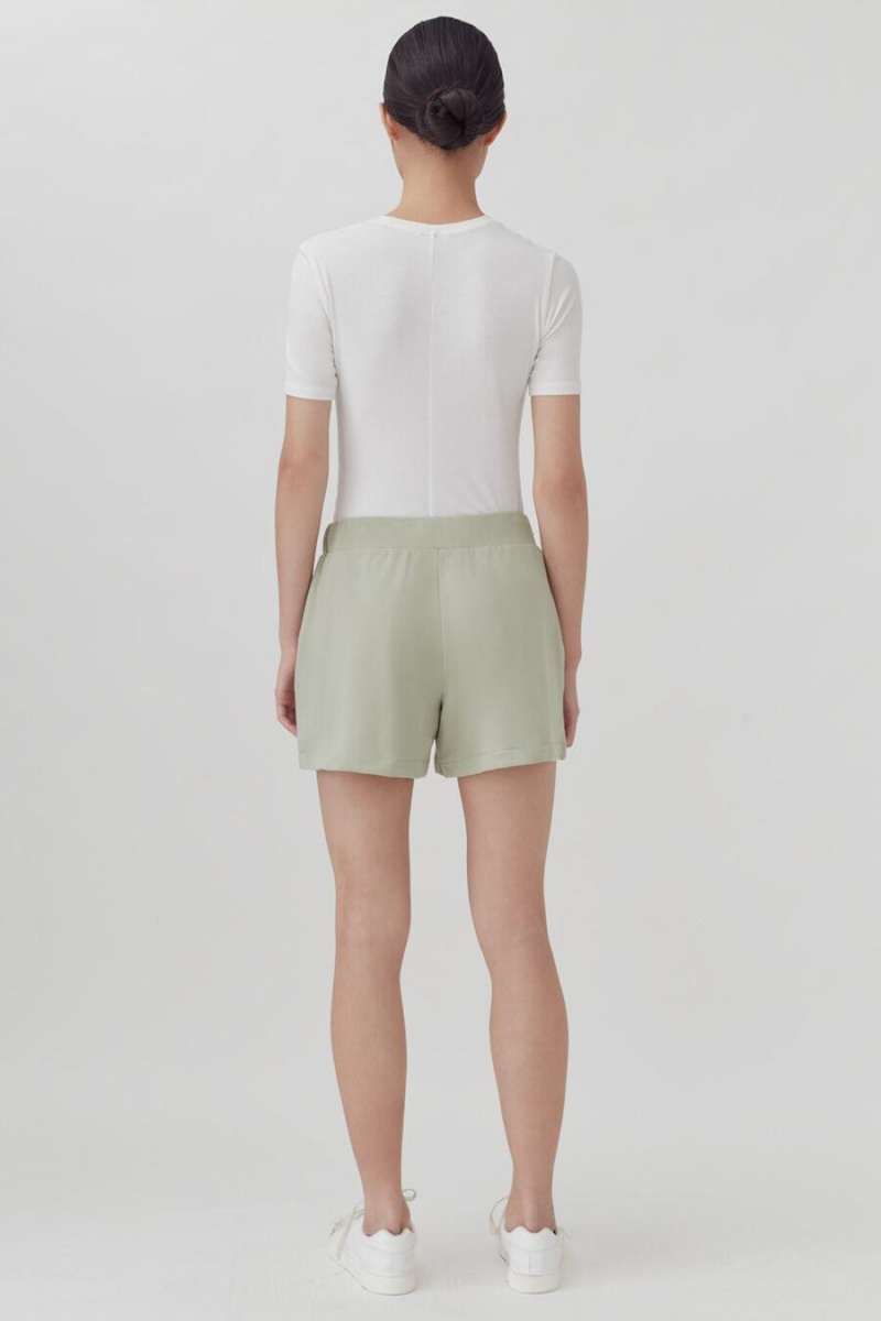 Cuyana French Terry Shorts Dame Grøn | UGI8091AM