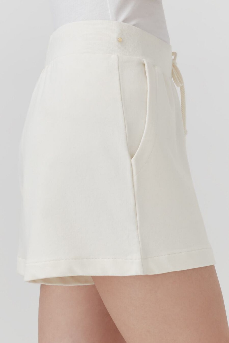 Cuyana French Terry Shorts Dame Hvide | CCT5638HY