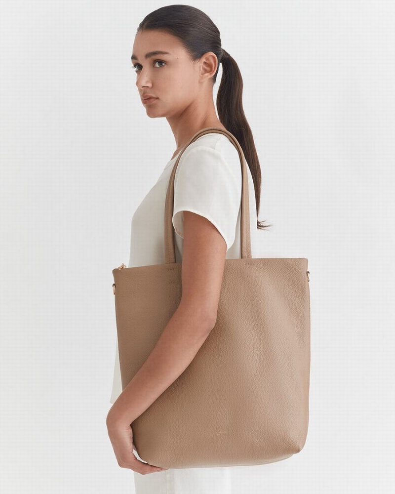 Cuyana Høje Easy Lynlås Tote Tasker Dame Khaki | DXS3942DE