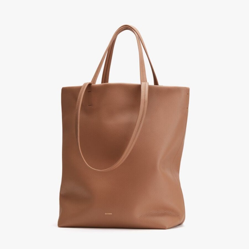 Cuyana Høje Easy Tote Tasker Dame Brune | JAL6942LA